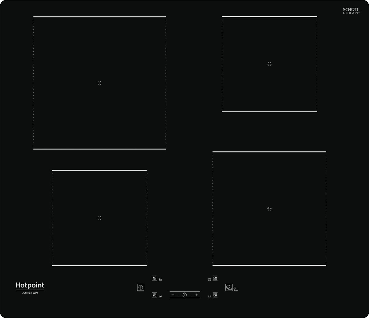 Inductiekookplaat Hotpoint HQ5660SNE 60 cm 7200 W