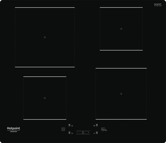 Hotpoint HQ 5660S NE Noir Intégré (placement) 59 cm Plaque avec zone à induction 4 zone(s)