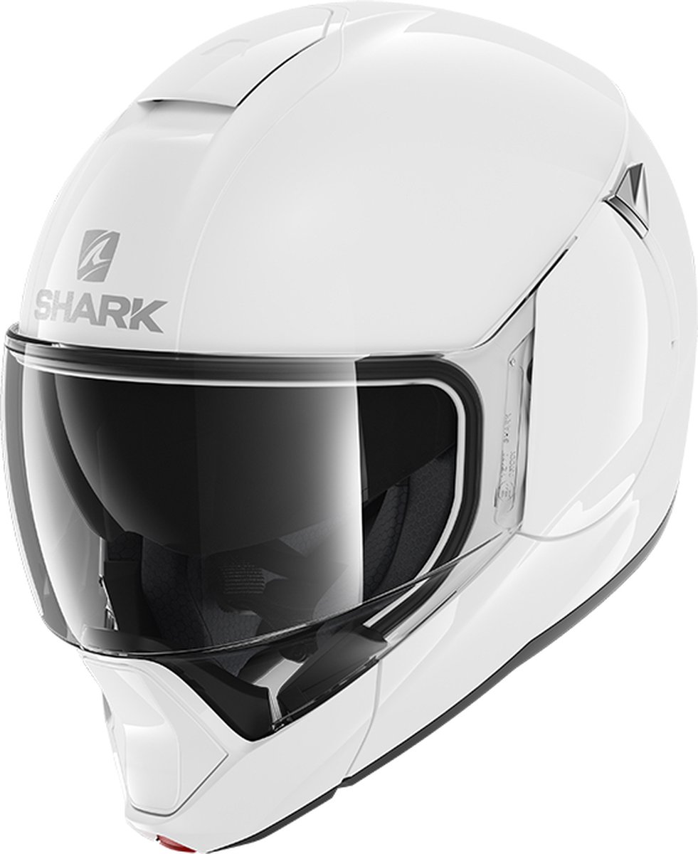 SHARK EVOJET BLANK Motorhelm Systeemhelm Wit - Maat S