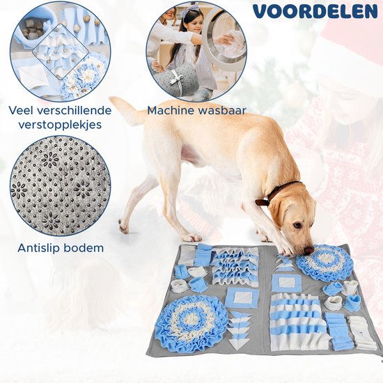 Snuffelmat Hond - Likmat Hond - Honden Speelgoed Intelligentie - Anti Schrokbak Hond - Honden Speeltjes - 100cmx80cm