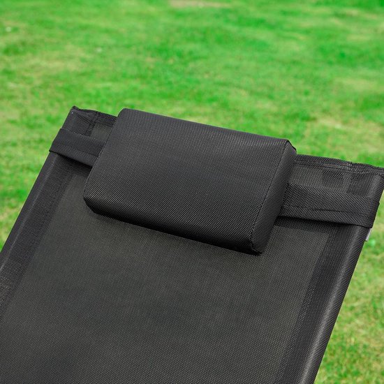 JEMIDI hoofdsteun voor tuin ligbed - Kussen met vulling voor ligstoel - 30 x 20 cm - Wasbare hoes met elastiek - Verschillende kleuren