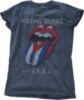 The Rolling Stones Dames Tshirt -XL- Havana Cuba Blauw