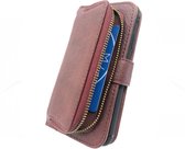 Furlo - Iphone 7/8 PLUS Wallet case - hoesje met portomonnee - wallet book scratch resistant - Bordeau Rood