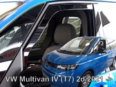 Zijwindschermen tbv vw transporter T7 Multivan eHybrid Energetic volkswagen model vanaf 2021 pasvorm donker getint fenders visors raamspoilers regenkappen