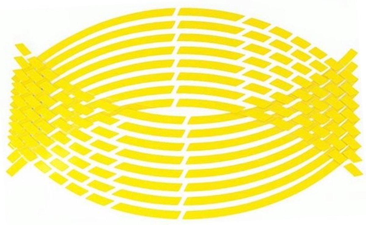 Velgstriping - Motor Wiel Stickers - Velgstrips - Neon Geel