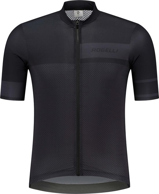 Rogelli Block Fietsshirt - Korte Mouwen - Heren - Zwart - Maat XL