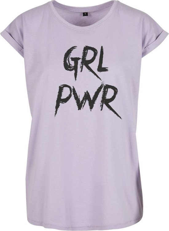 Mister Tee - GRL PWR Dames T-shirt - XL - Paars