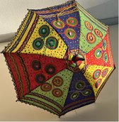 Bohemian handmade design cotton multicolored umbrella embroidery boho umbrellas parasol