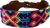 Hondenhalsband - multikleur neon - S ( nekomvang 32 - 38 cm )