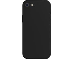 Hoes - Geschikt voor Apple iPhone SE (2022) - Sterk & Shockproof - Hoesje Cover - Siliconen Case - Zwart