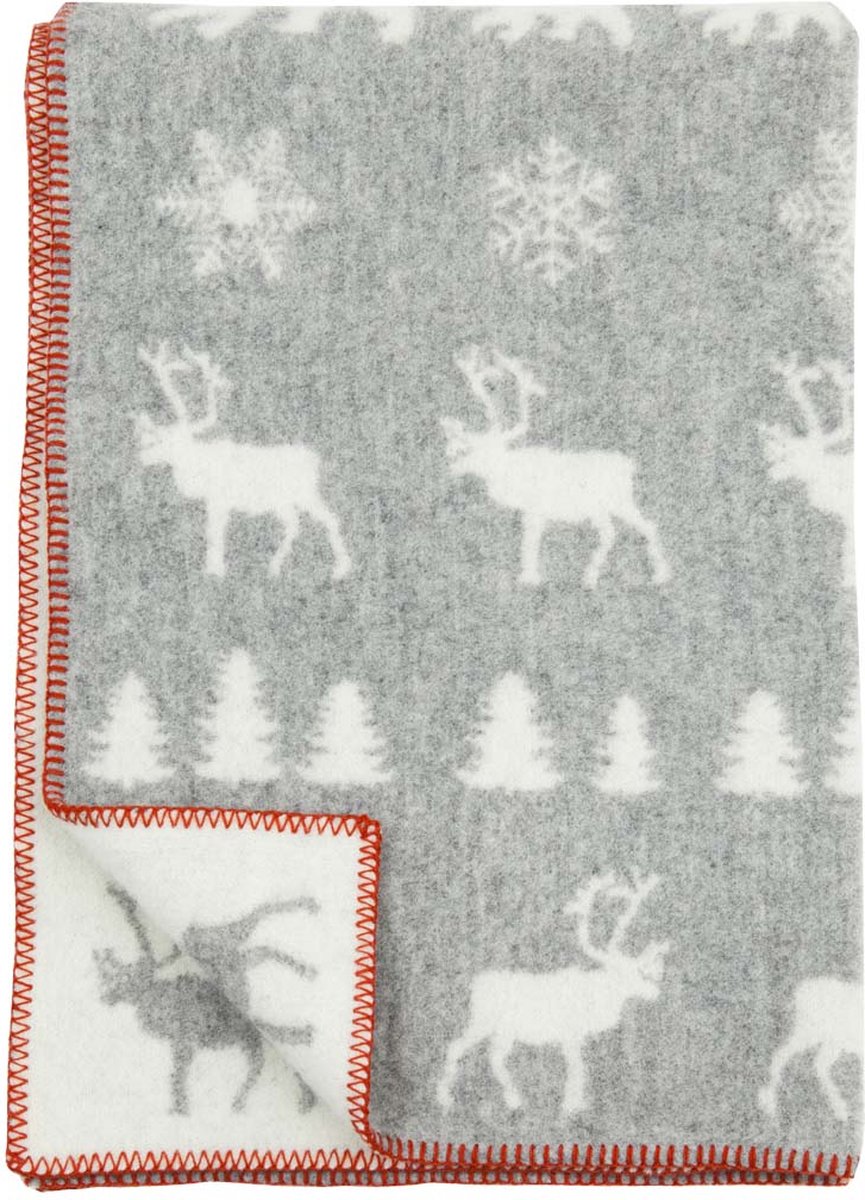 Klippan wollen ledikantdeken - Wilderness grey- 90x130cm