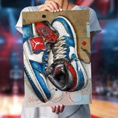 Air Jordan 1 union LA blue toe art print (50x70cm)