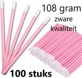 Lipgloss Borsteltjes - 100 stuks - Roze - Zware kwaliteit -  Lipgloss Applicators