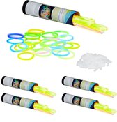 Relaxdays 500x glowsticks met verbindingen - lightsticks - glow sticks - 7 kleuren - feest