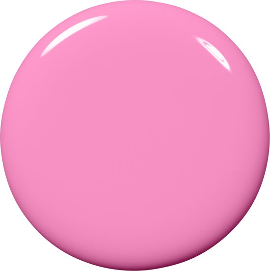 Een ronde stip van felroze Essie nagellak.