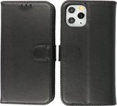 iPhone 11 Pro Max Hoesje - Echt Lederen Wallet Case Telefoonhoesje - Zwart