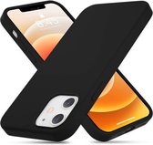 Iphone 12 mini - Siliconen telefoonhoesje - Zwart