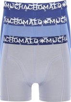 Muchachomalo heren boxershorts (3-pack) - heren boxers normale lengte Solid - donkerblauw - blauw - grijs - Maat: 3XL