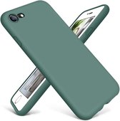Shieldcase Siliconen hoesje met camera bescherming geschikt voor Apple iPhone SE 2022 - donkergroen