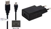 Chargeur 2A + câble Micro USB 1,5 m. Adaptateur de chargeur testé TUV avec cordon robuste compatible avec Kobo eReader Nia, Clara HD, Forma, Glo, Libra H2O Touch, Touch 2, Vox (pas pour le modèle Kobo Wifi).