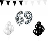 69 jaar Verjaardag Versiering Pakket Zebra