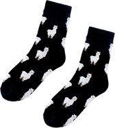 Alpaca-Zwart-Schattig-Lief-Onesize-Unisex-Socks-Happy-Happy Socks-Sokken