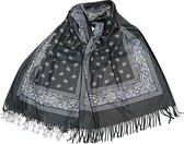 Jessidress® Sjaal Dame Sjaals Elegante Dames Wintersjaal Omslagdoek 190 x 70 cm - Zwart