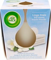 Air Wick | 2x Air Wick geurkaars Fris Linnen à 105 gram | 2x geurkaars in glas