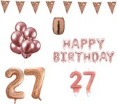 27 jaar Verjaardag Versiering Pakket Rosé Goud