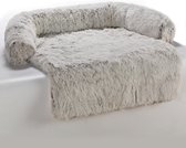 Dierenkussen voor de Bank - Kussen geschikt voor Honden & Katten - Hondenmand - Kattenmand - Hondenbed - Beige - 105x95x15 cm