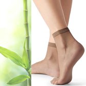 Dames Bamboe Pantykousen | 95% Bamboe Sokken |  | 3 Paar | Dames | Maat 35 - 42 | Bruin | Duurzaam en Comfortabel | 95% Bamboe