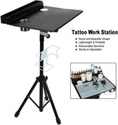 Tattoo werkstation - tatoeëren mobiel werkstation - tatoeëren bureautafel - tatoeëren bureau werkstation - make-up set - afneembaar - draagbaar verstelbaar - compacte standaard