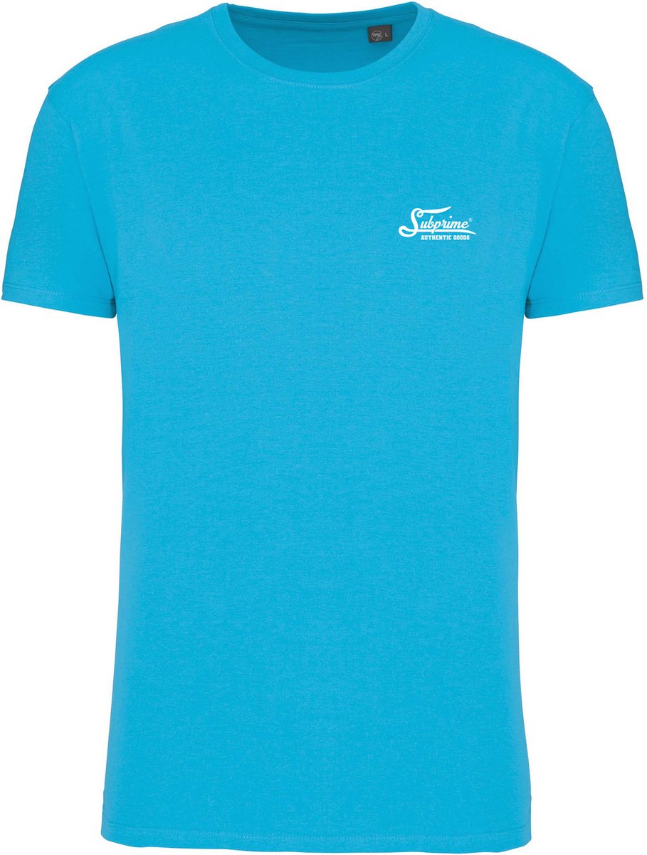 Subprime - Heren Tee SS Small Logo Shirt - Blauw - Maat 3XL