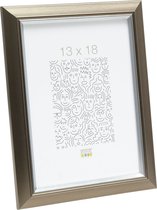 Deknudt Frames fotolijst S42JD1 - zilverkleur met biesje - 13x18 cm