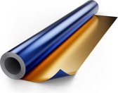 aluminiumfolie Folia 50cmx10m dubbelzijdig blauw/goud