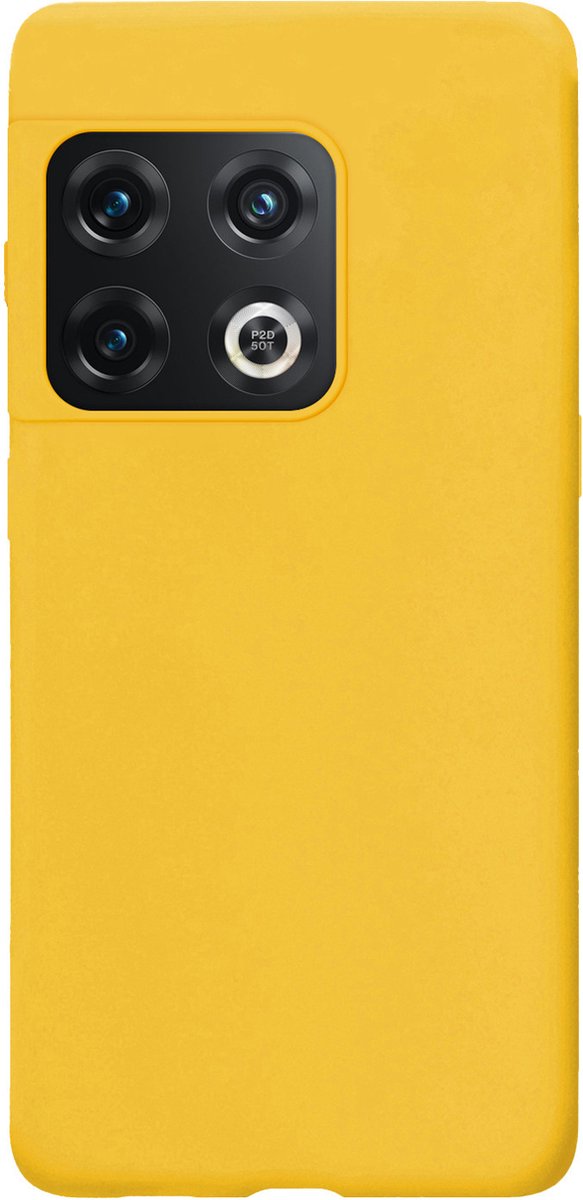 Hoes - Geschikt voor OnePlus 10 Pro - Sterk & Shockproof - Hoesje Cover - Siliconen Case - Geel
