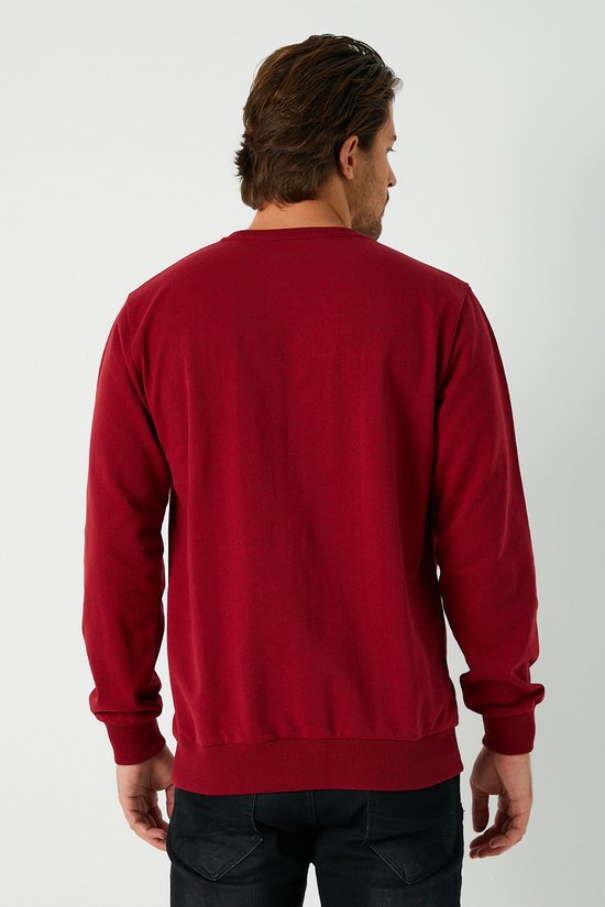 Comeor Sweater heren - bordeaux rood - sweatshirt trui - 3XL