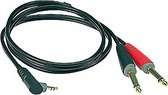 Klotz soundcard kabel jack 2m AY5A0200, 3,5 hoekjack - Invoerkabel