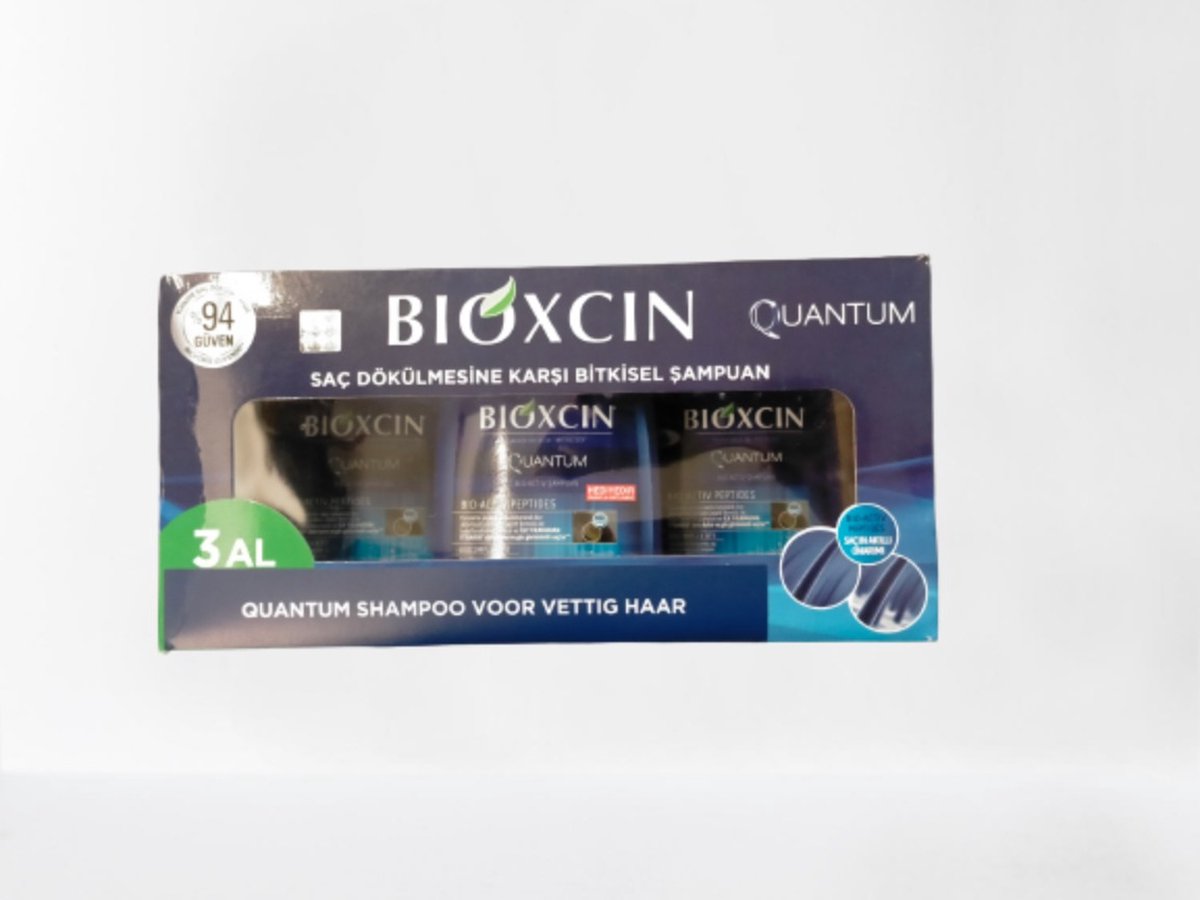 Bioxcin quantum Shampoo 3x300 ml voor vettig haar (zeer effectief tegen haaruitval... bol