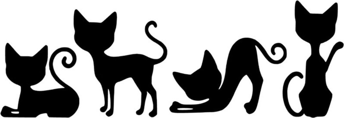 Raam - Muur stickers 4 Poezen - Katten -Cats - Grappig - Peeking - Dieren -Decoratief
