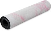 Matchu Sports - Yoga - Yoga mat - Yogamat - Yogamat Deluxe - Eco friendly rubber met suède toplaag - 180 cm x 60 cm x 5 mm - Pink Marble