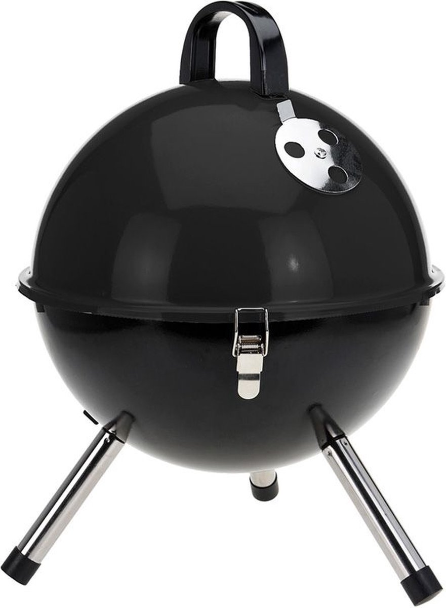 Oneiro’s Luxe Kogel Barbecue - zwart - Ø 32X22 cm - zomer - grillen - tuin - koken – tafelen