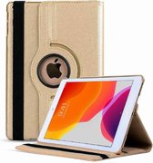 LuxeBass Hoesje geschikt voor  iPad 10.2 (2019 / 2020) - 360° Bookcover - Goud - telefoonhoes - gsm hoes - telefoonhoesjes