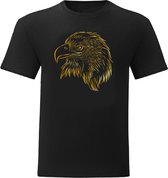 T-Shirt - Casual T-Shirt - Fun T-Shirt - Fun Tekst - Lifestyle T-Shirt - Mood - Dieren - Eagle - Arend - Golden Eagle - Zwart - Maat  S