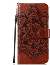 Mobigear Mandala Bookcase Hoesje - Geschikt voor Xiaomi Redmi Note 11 Pro 5G - Gsm case - Bruin