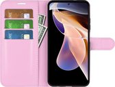 Xiaomi Redmi Note 11 Pro 5G Hoesje - Mobigear - Classic Serie - Kunstlederen Bookcase - Roze - Hoesje Geschikt Voor Xiaomi Redmi Note 11 Pro 5G