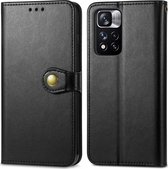 Xiaomi Redmi Note 11 Pro Plus Hoesje - Mobigear - Ranch Serie - Kunstlederen Bookcase - Zwart - Hoesje Geschikt Voor Xiaomi Redmi Note 11 Pro Plus