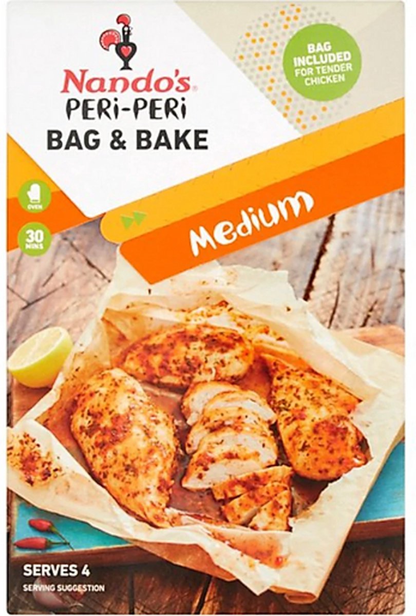 Goedkoopste Nando's Peri-Peri Bag & Bake - Medium x 2 Packs