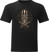 T-Shirt - Casual T-Shirt - Fun T-Shirt - Fun Tekst - Lifestyle T-Shirt - Stoer - Doodskop - Skull - Hoed - Skull Hat - Zwart -  Maat M