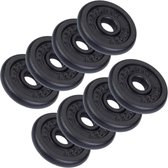 ScSPORTS® 10 kg Halterschijven set - 8 x 1,25 kg - Gietijzer - 30 mm - Gewichten